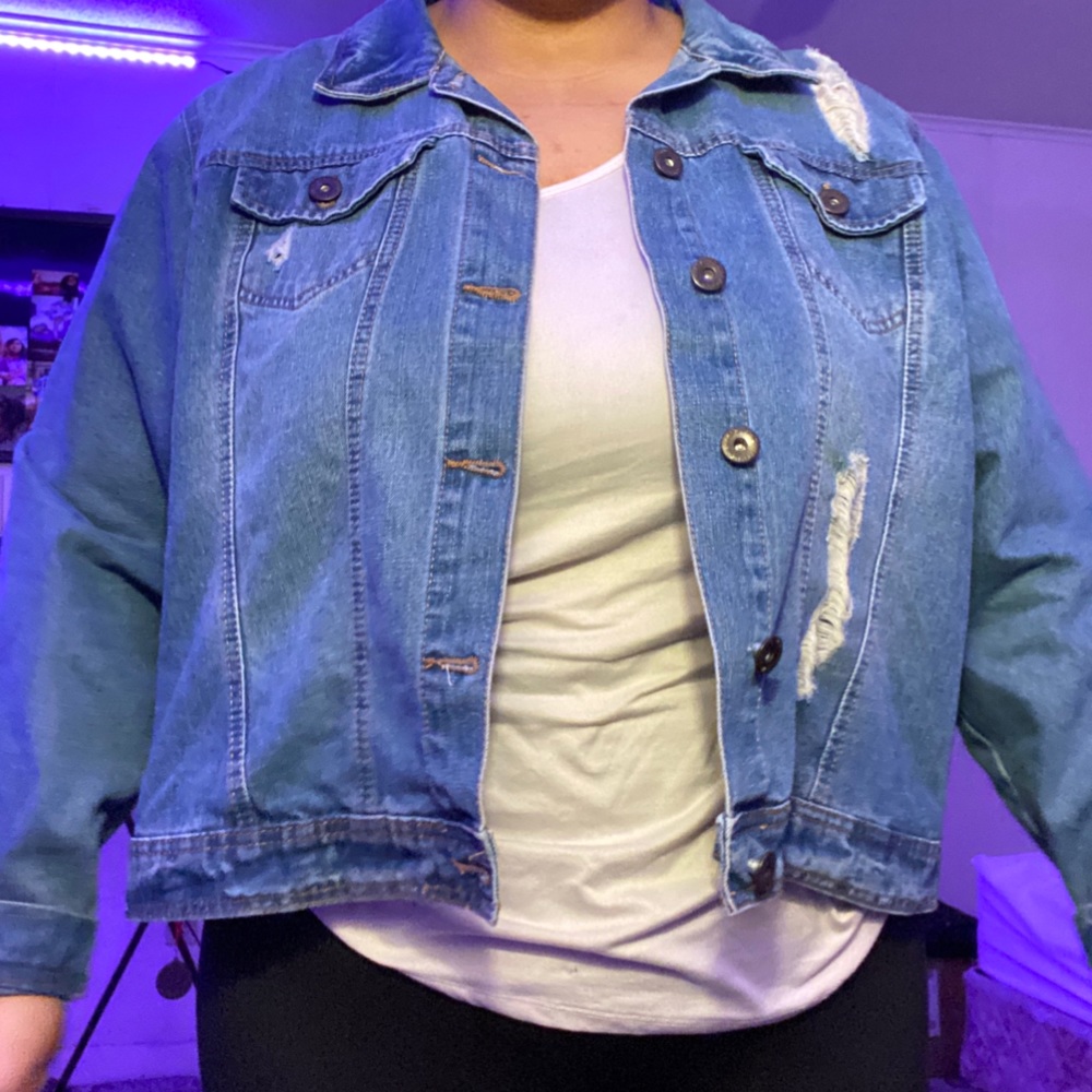 Denim Ripped Jacket